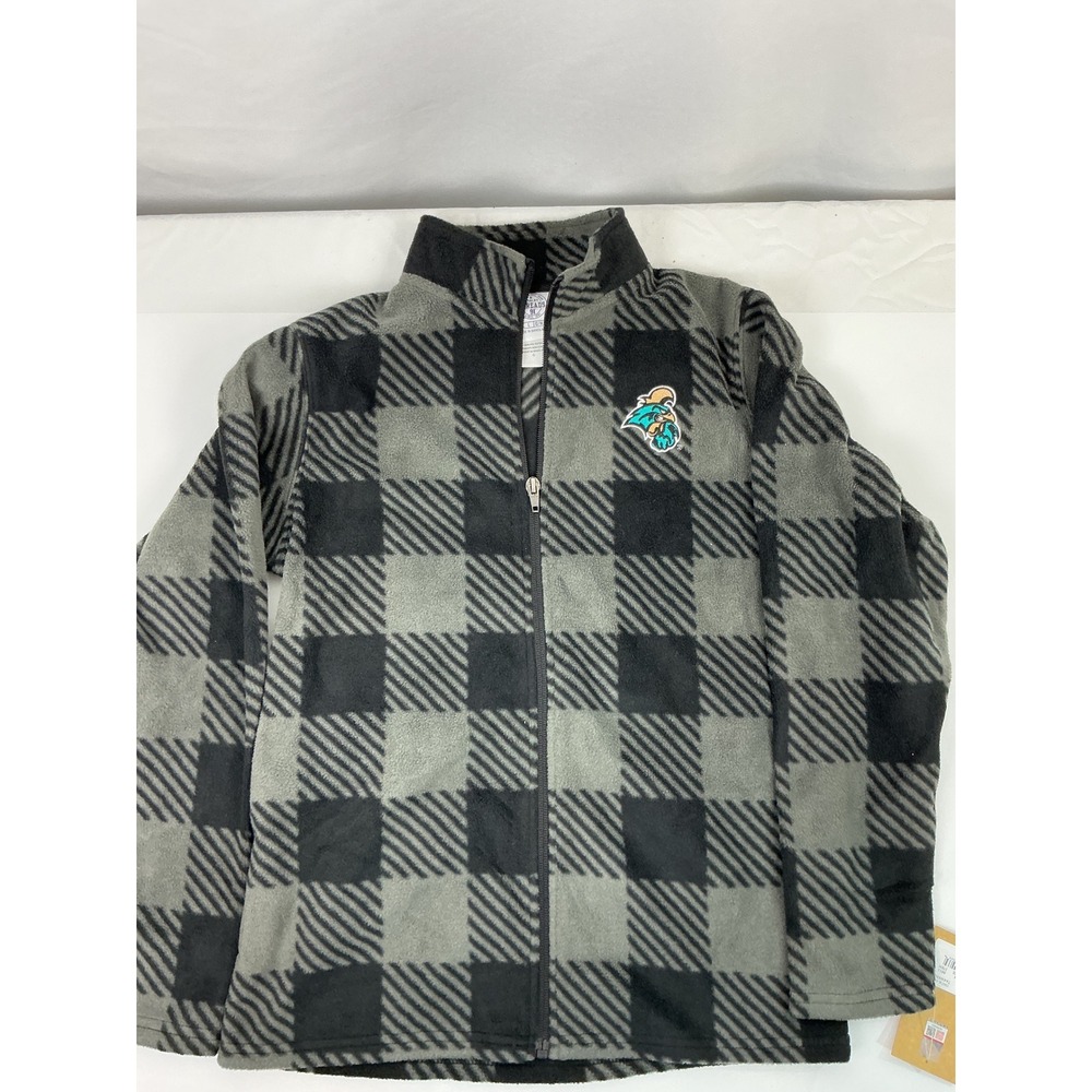 Coastal Carolina Fleece Jacket‎ Kids L Buffalo Check Full Zip Rivalry Threads